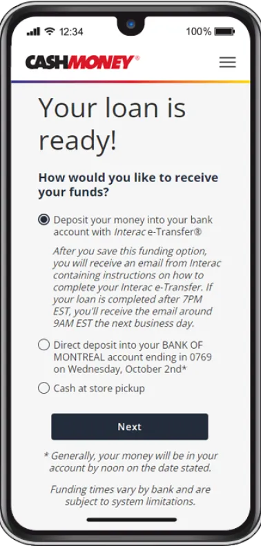 Step 3: <br /> Get Your Funds